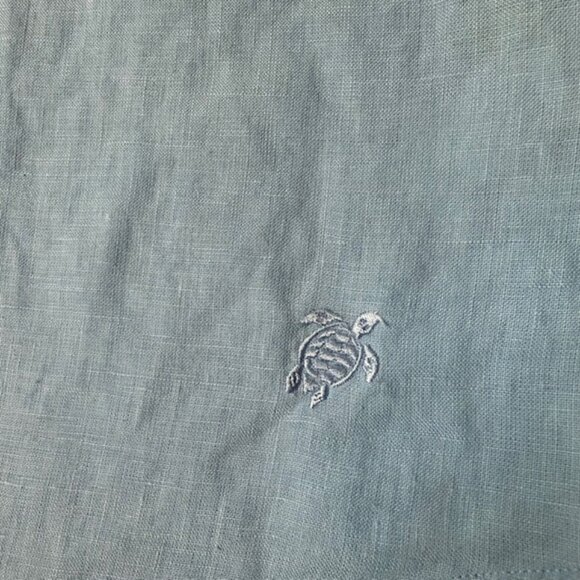 Vilebrequin 100% Linen Men’s Blue Long Sleeve Shirt Size XL Button Up - Picture 5 of 11